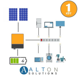Автономная солнечная электростанция 1 кВт