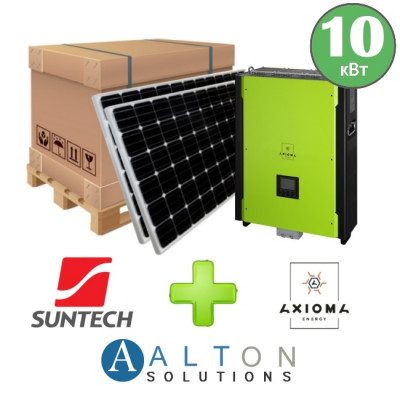 Комплект солнечных батарей 10 кВт Гибридная Suntech + Axioma