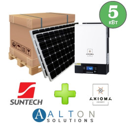 Комплект солнечных батарей 5 кВт Гибридная Suntech + Axioma